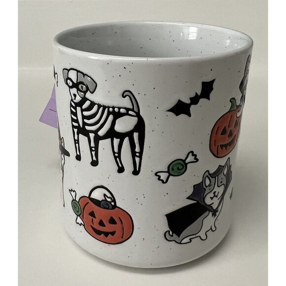 Halloween Dogs Wearing Costumes Stoneware Mug Clementine New - Picture 4 of 7